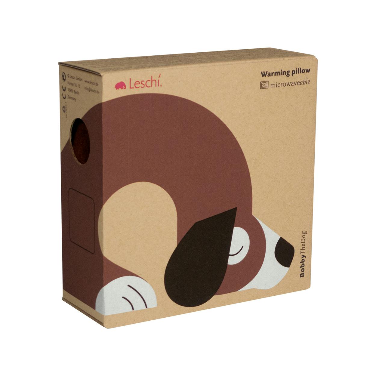 Warming Pillow, Bobby The Dog in Sand Travel Pillow (Dog in Sand Black